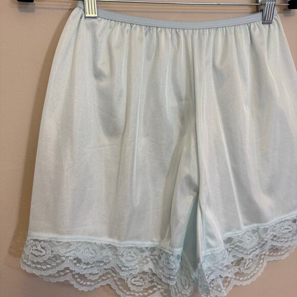 Vintage Luxer Dame Pettipant Tap Boy Shorts 7 White Satin Lingerie Underwear USA - Picture 3 of 6